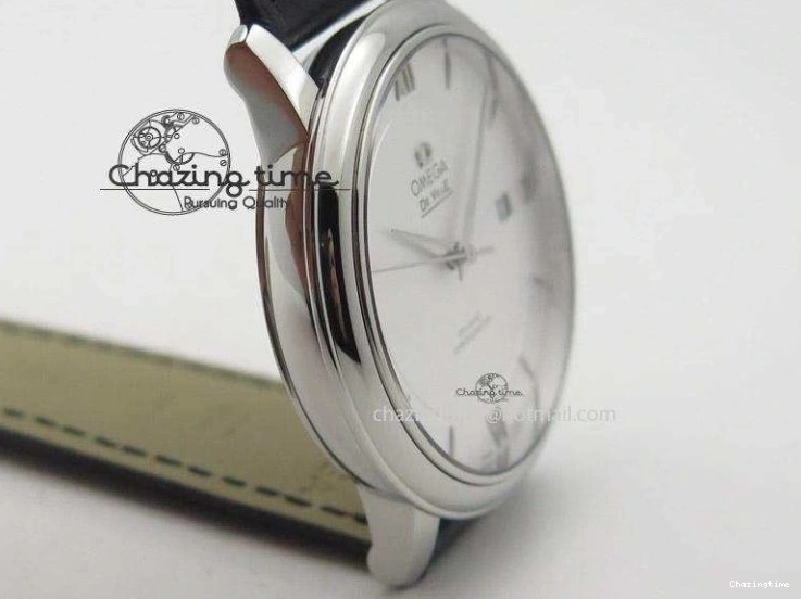 0501 Functional De Ville MK 1:1 Best Edition SS White Dial On Black Leather Strap A 8260